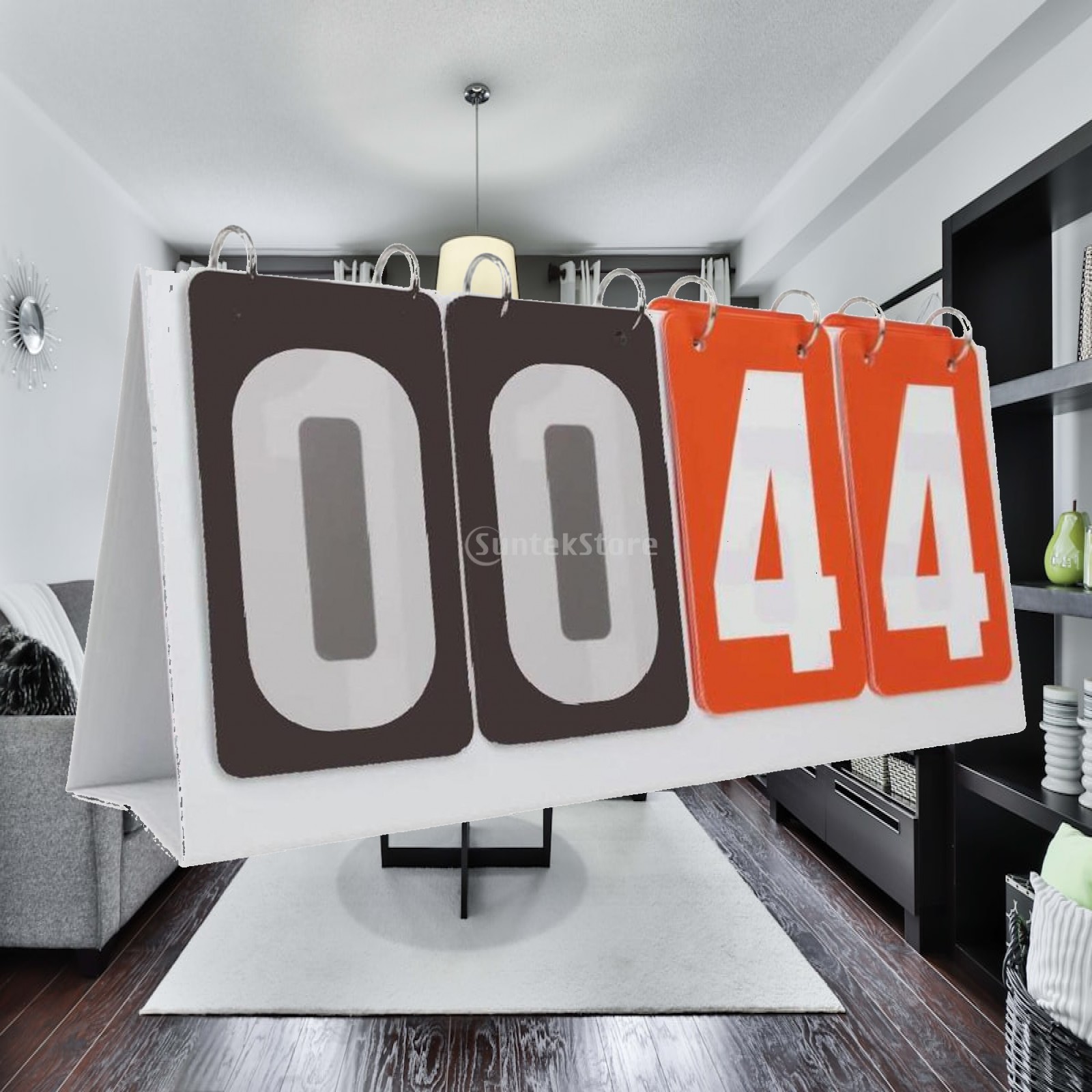 Scoreboard Digital - Handmatige scoreteller, 4-cijferig, draagbaar, met omklapbare
