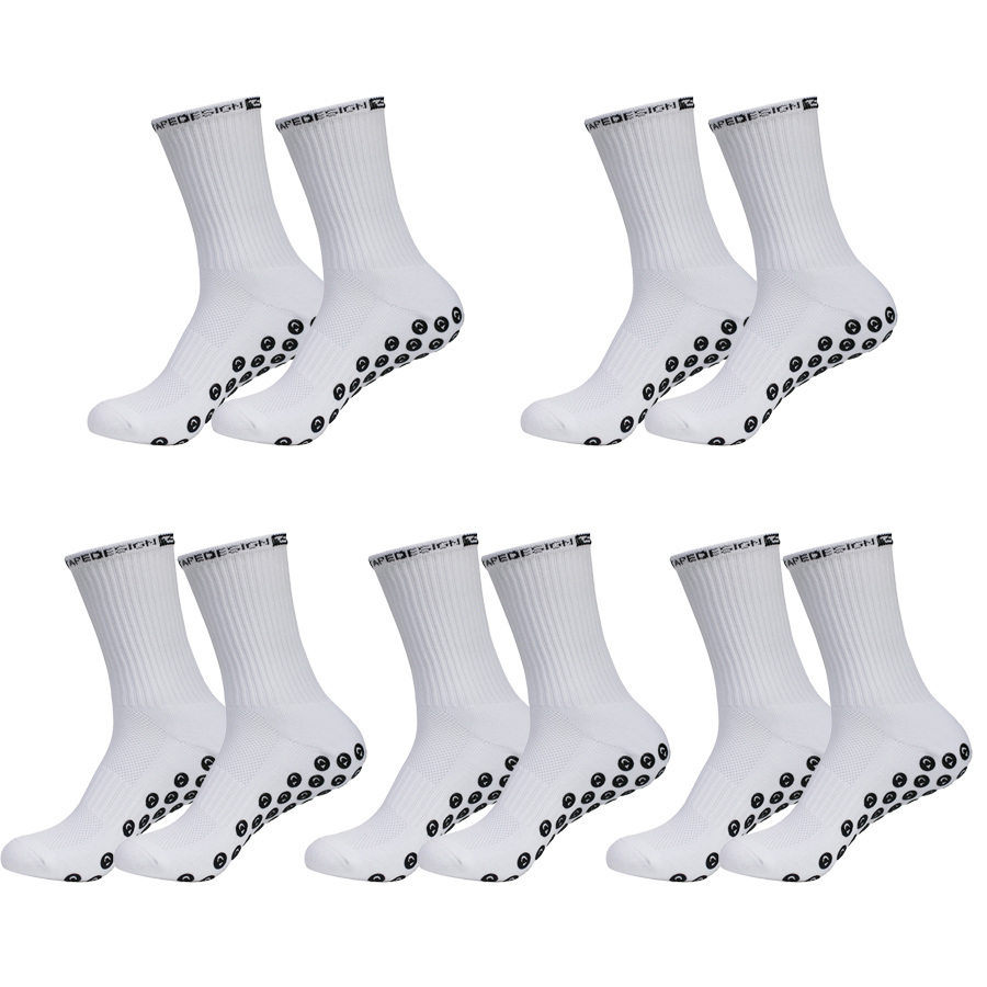 Badminton Grip - 5 paar antislip voetbalsokken voor heren