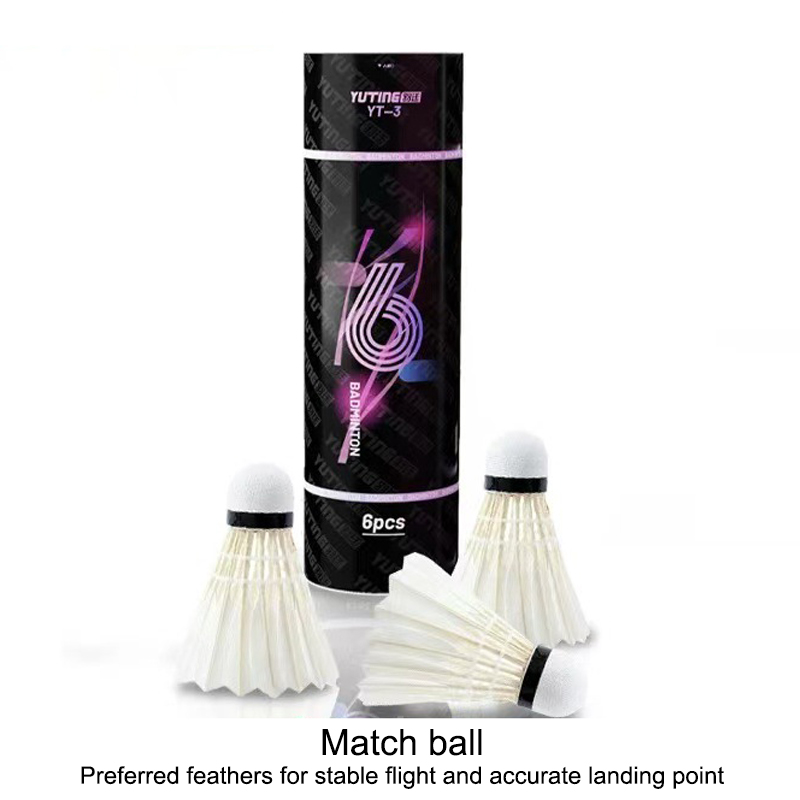 Feather Shuttlecock - 3/6 stuks witte ganzenveren badmintonballen shuttle