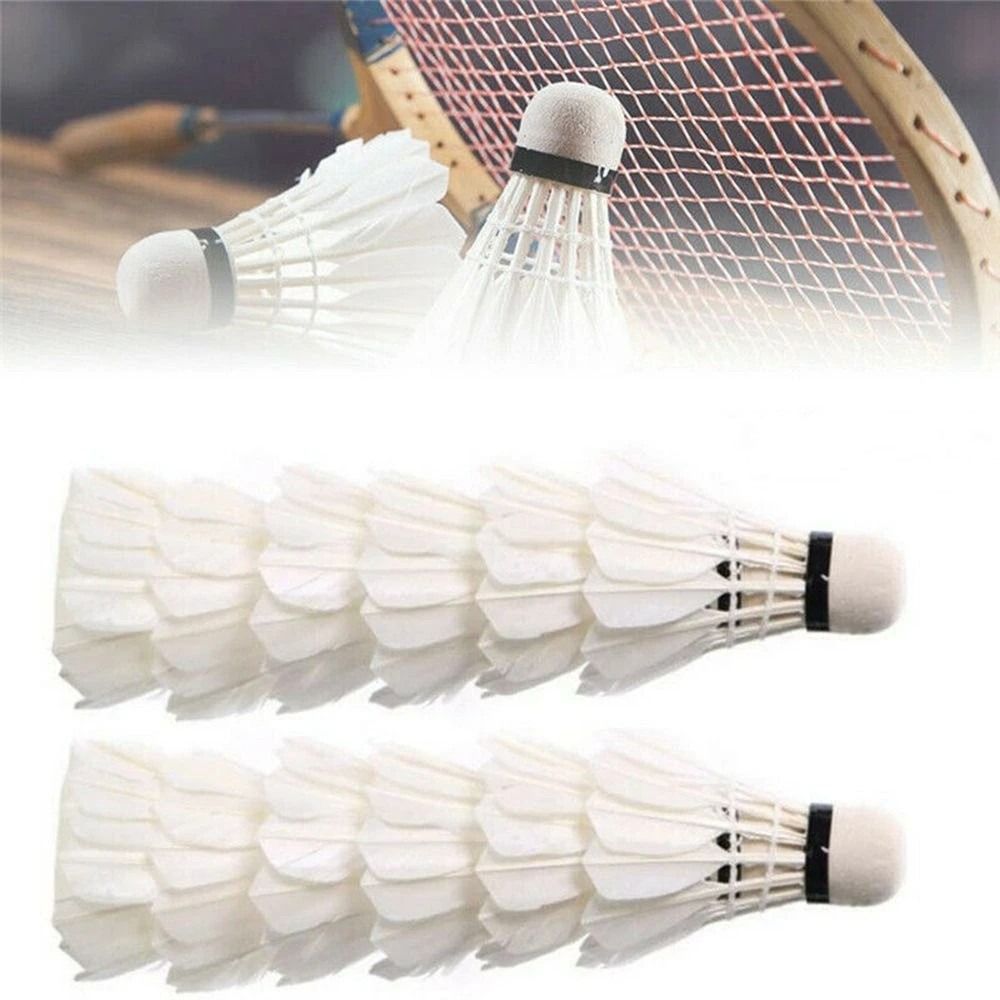 Feather Shuttlecock - 3/6/12 Stuks Nieuwe Witte Badminton Shuttle