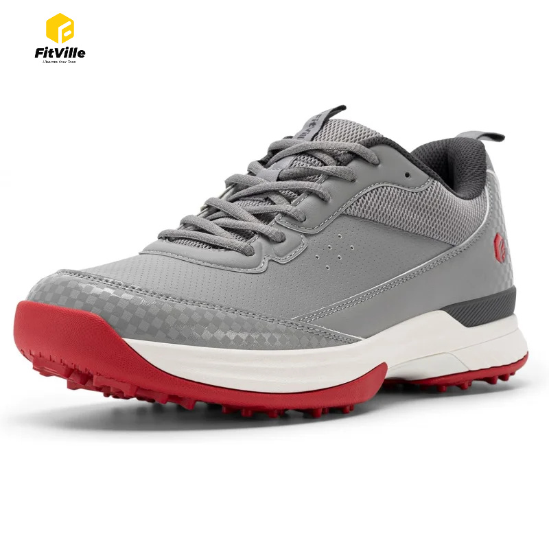 Badminton Shoes - FitVille Wide Golfschoenen Heren Professionele Waterbestendige