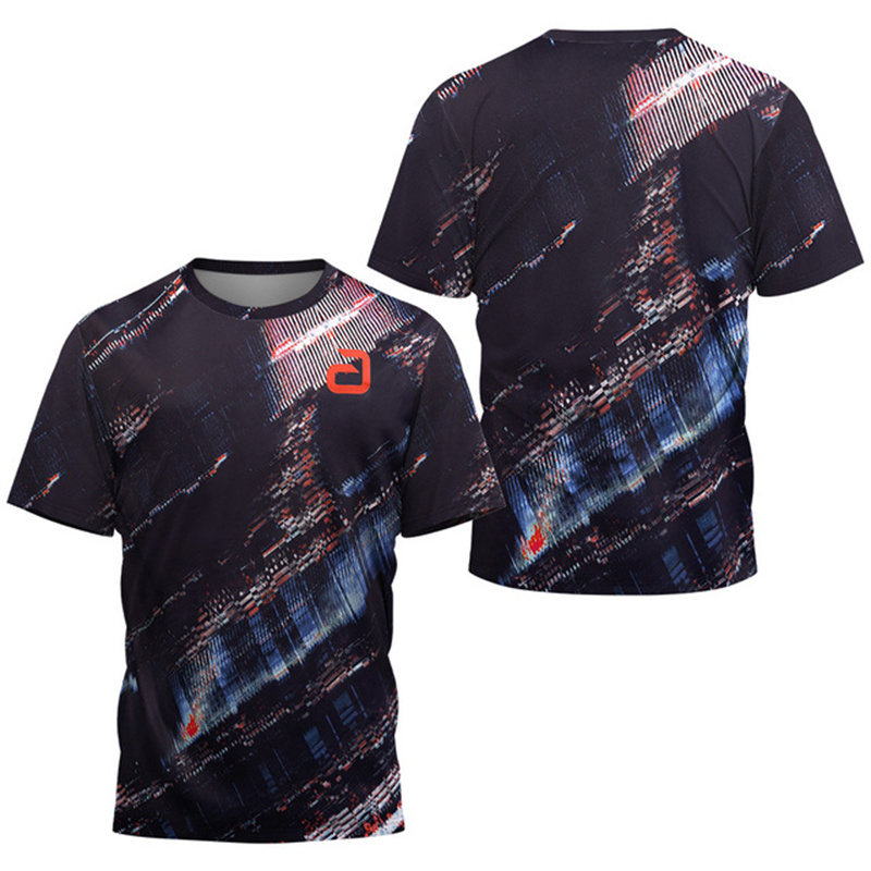 Badminton Jersey - 2027-2026 Tafeltennis T-shirt met onderstrompatroon, heren