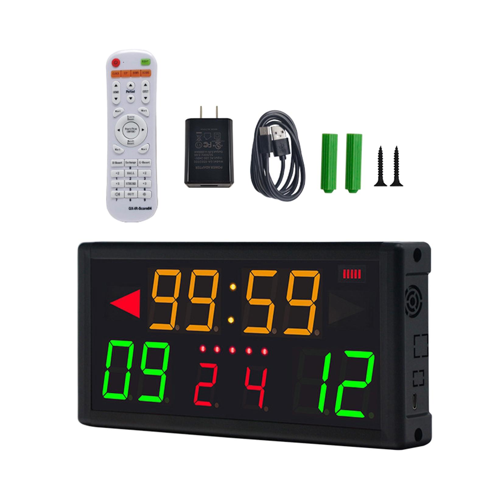 Scoreboard Digital - Digitaal scorebord Afstandsbediening LED-display Lichtgewicht Duurzaam
