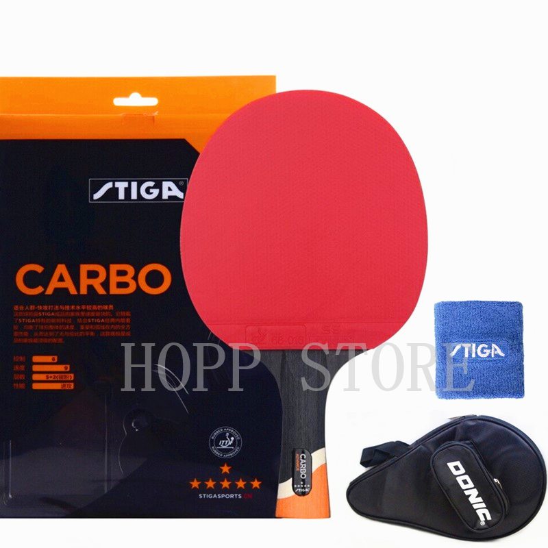 Badminton Racket Carbon - Stiga 6 Ster Racket Offensief Professionele