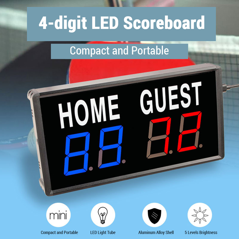 Draagbaar 4-cijferig LED-score - Scoreboard Digital recensie en prijs