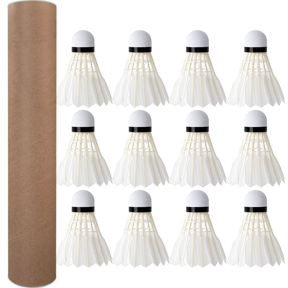 3/6/12 Stuks Nieuwe Witte Badm - Feather Shuttlecock recensie en prijs